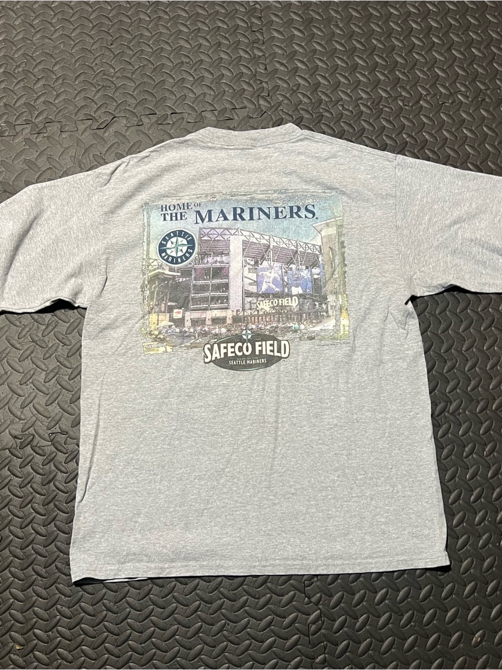 MLB Seattle Mariners Safeco Field Graphic Tee - Gray & Blue